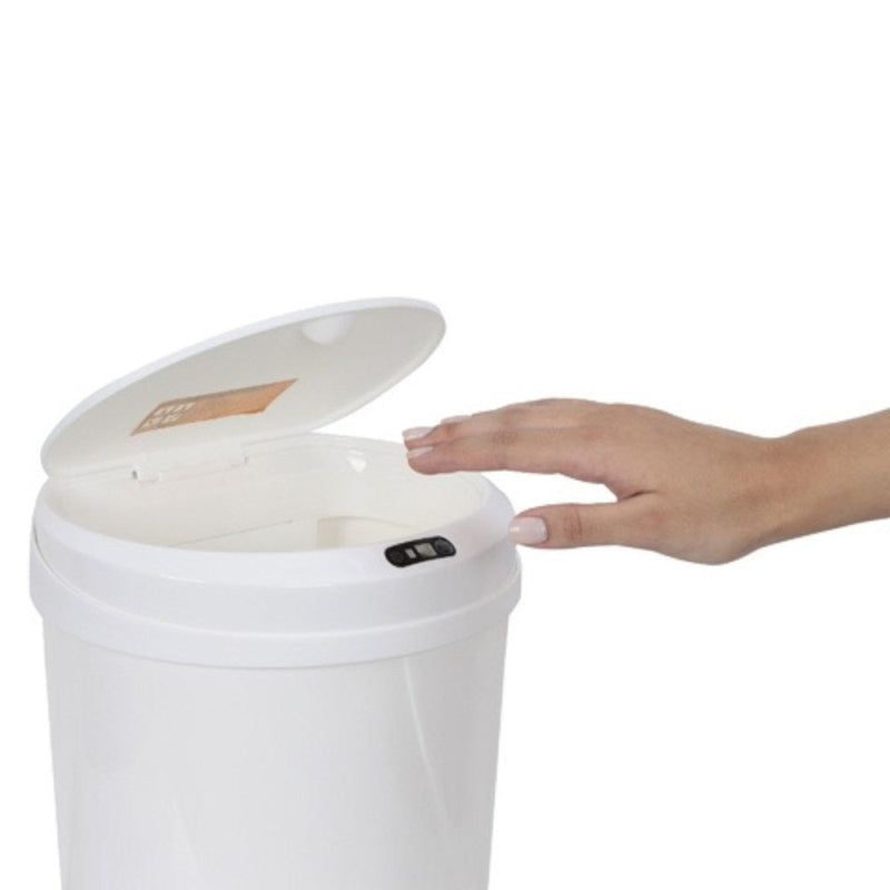 Lixeira Automática Redonda 12 Litros com Sensor Branca - Presente Park