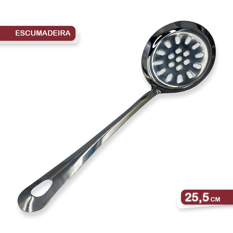 Escumadeira para Frituras em Aço Inox 25,5cm - Presente Park