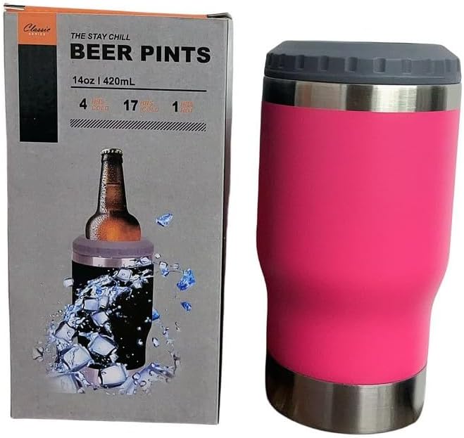 Copo Porta Cerveja Térmico Suporte Garrafa Térmica De Lata Latinha Latão Long Neck Aço Inox Refrigerador Isolado Isolador - Presente Park