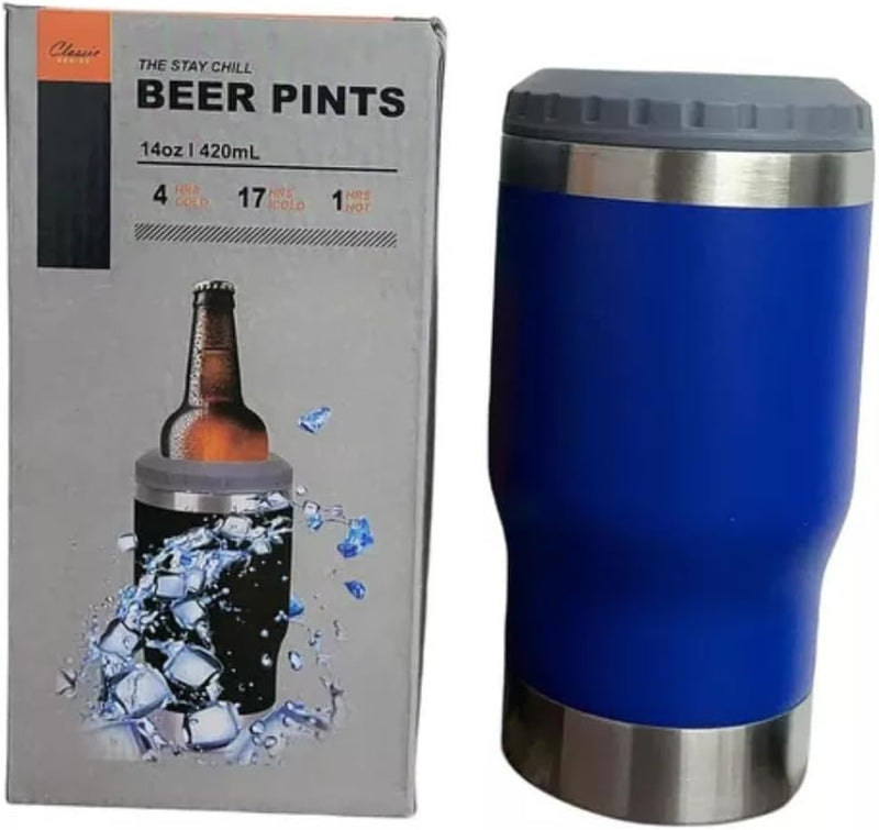 Copo Porta Cerveja Térmico Suporte Garrafa Térmica De Lata Latinha Latão Long Neck Aço Inox Refrigerador Isolado Isolador - Presente Park