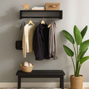 Cabideiro Arara de Parede para Roupas 1m Madeira MDF Guarda Roupa Closet Loja