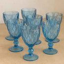 Jogo 12 Taças Diamond 330ml Vidro Reforçado Bico de Jaca Luxo para Água Vinho Suco