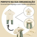Kit 30  Presilhas de Veludo e Plástico para Cabides - Fixação Segura e Removível