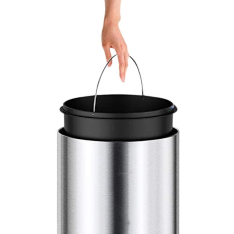 Lixeira Automática Redonda em Aço Inox 50 Litros com Sensor - Presente Park