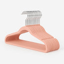 Kit 20 Cabide Infantil de Veludo Antideslizante Slim Ultrafino para Roupa Calça Camiseta de Bebe