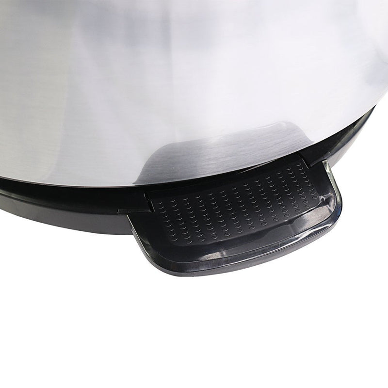 Lixeira com Pedal Label Prata 20 Litros - Presente Park