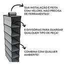 Sapateira Organizador de Armário 6 Divisórias Dobrável Multiuso para Sapatos Calçados Tênis