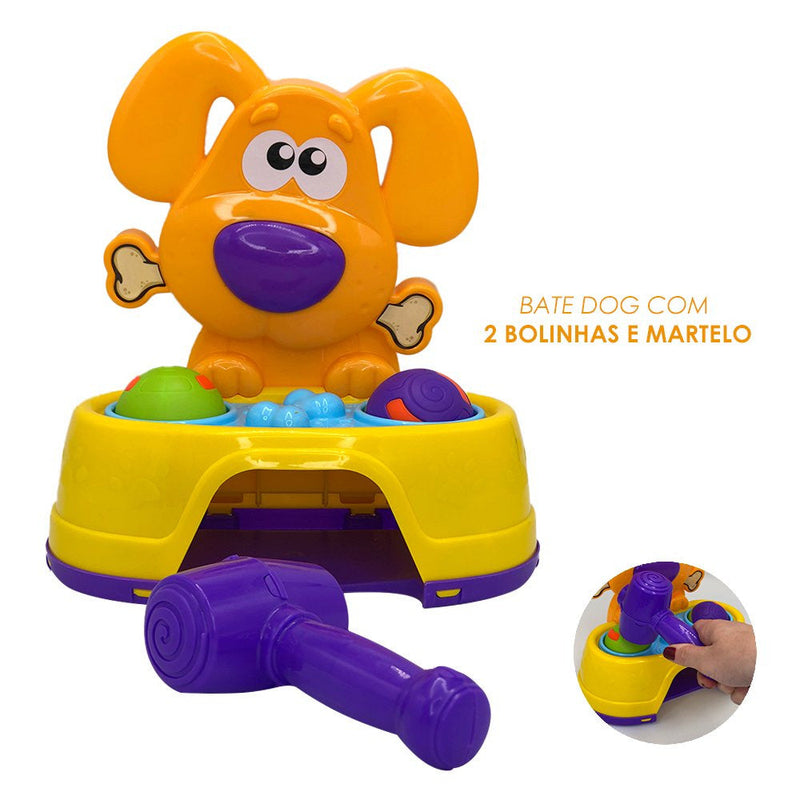 Brinquedo Bate Dog com 2 Bolinhas e Martelo - Presente Park