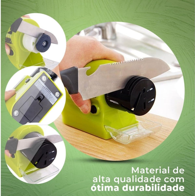 Afiador De Facas E Tesoura Amolador De Ferramentas Brocas Profissional Manual Portátil - Presente Park
