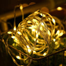 Cordão Pisca Piscal Led Linha 30M com Lampadas Formato Gota 110V 8 Modos Iluminação Natal Casamentos