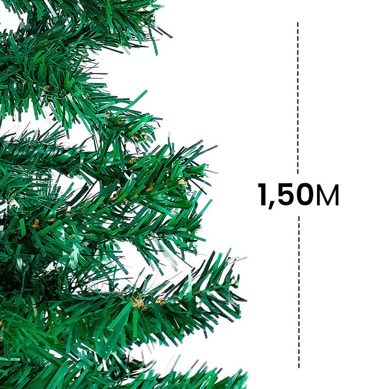 Árvore De Natal Luxo 1,50 Altura Base Ferro 380 Galhos - Presente Park