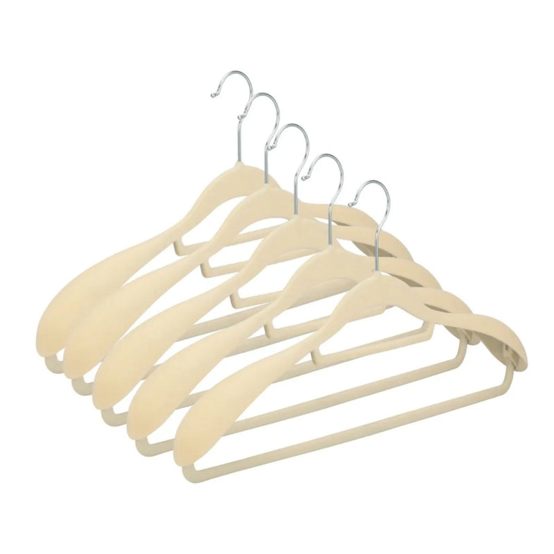 Kit 20 Cabide de Veludo Adulto com Ombreira Fixa para Camisa Terno Blazer Vestido Saia