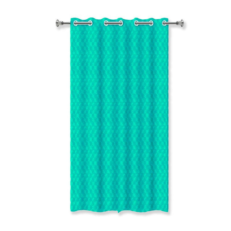 Cortina de Box 3D Azul Tiffany c/ ilhos - Presente Park