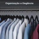 Kit 50 Cabides de Veludo Slim Adulto 45cm Antiaderente Giratório para Blazer Camisa Calça Vestido