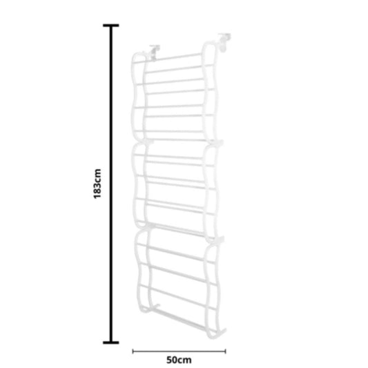 Sapateira Vertical de Parede e Porta para 36 Pares Branca