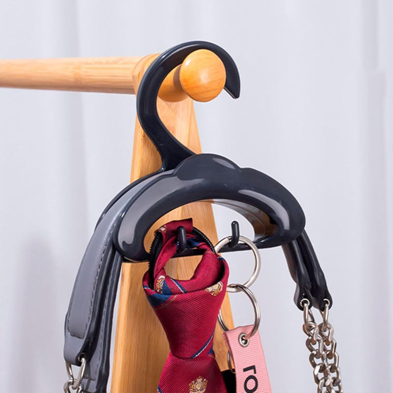 Kit 5 Cabide Multiuso Organizador para Bolsa Boné Cinto e Acessórios Plástico Resistente com Ganchos