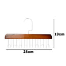 Kit 4 Cabide de Madeira Multiuso Para Cintos Gravatas Cachecóis Sutiãs Colares Organizador 8 Ganchos