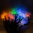 Cordão Pisca Pisca Led 5M 20L Formato Estrela com Carregamento Solar Iluminação Natal Festas