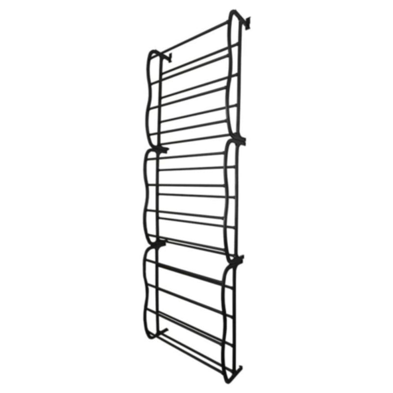 Sapateira Vertical de Parede e Porta para 36 Pares Preta - Presente Park