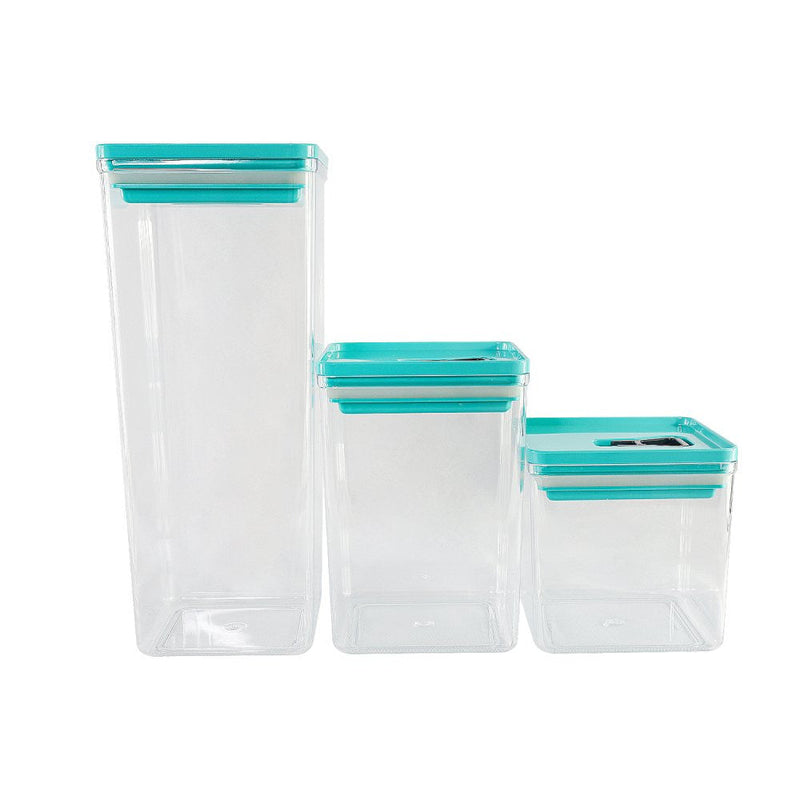Kit Organizador Hermético Dubai Verde Tiffany 5 Litros - Presente Park