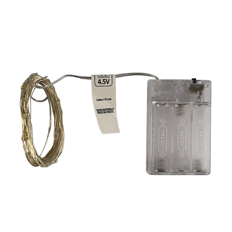 Fio De Fada Led Decoração Cordão De Luz 5mts - Branco Quente - Presente Park