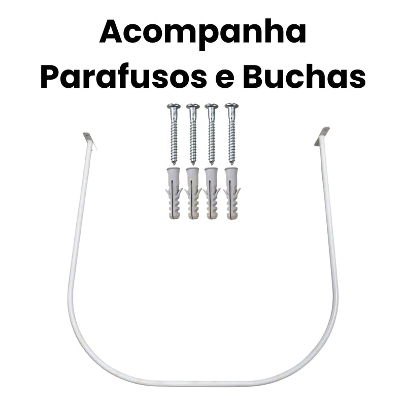 Provador em Arco 92x92 de Parede para Lojas Roupas Aço Carbono Moderno