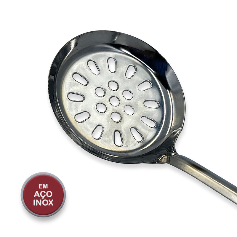 Escumadeira para Frituras em Aço Inox 25,5cm - Presente Park