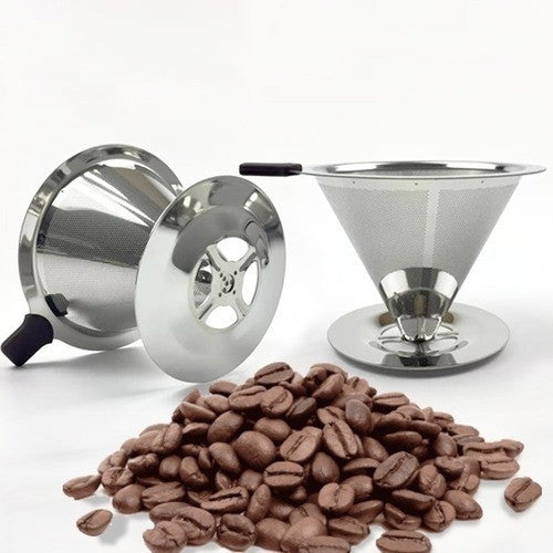 Coador De Café Pour Over Aço Inox - Não Precisa De Filtro! - Presente Park