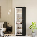 Armário Sapateira Vertical Organizador de Sapatos com 2 Portas 5 Prateleiras até 10 Pares