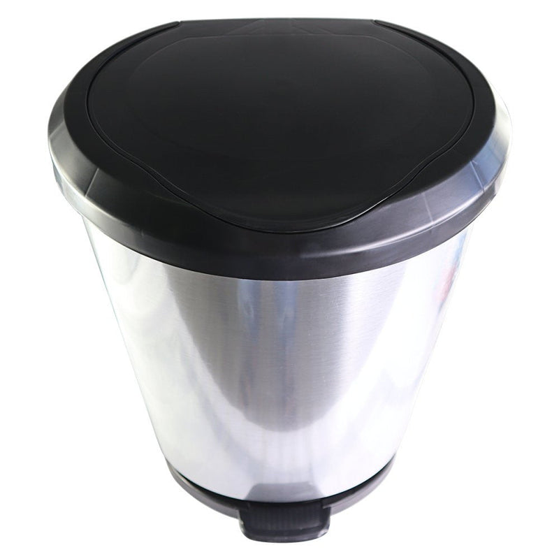 Lixeira com Pedal Label Prata 10 Litros - Presente Park