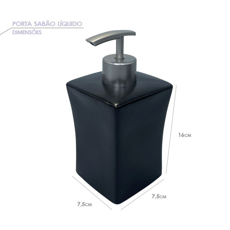 Kit Banheiro Lavabo Porcelana 3 Peças Porta Sabonetes e Escovas - Presente Park