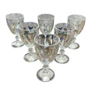 Jogo 6 Taças Diamond 330ml Vidro Reforçado Bico de Jaca Luxo para Água Vinho Suco