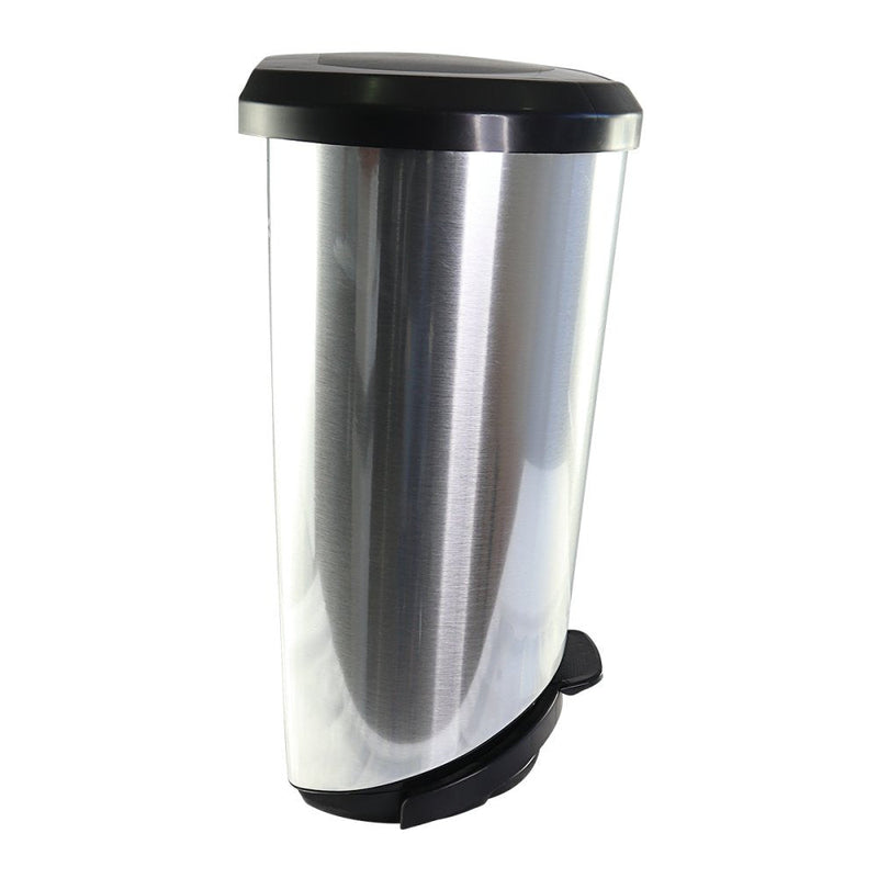 Lixeira com Pedal Label Prata 20 Litros - Presente Park