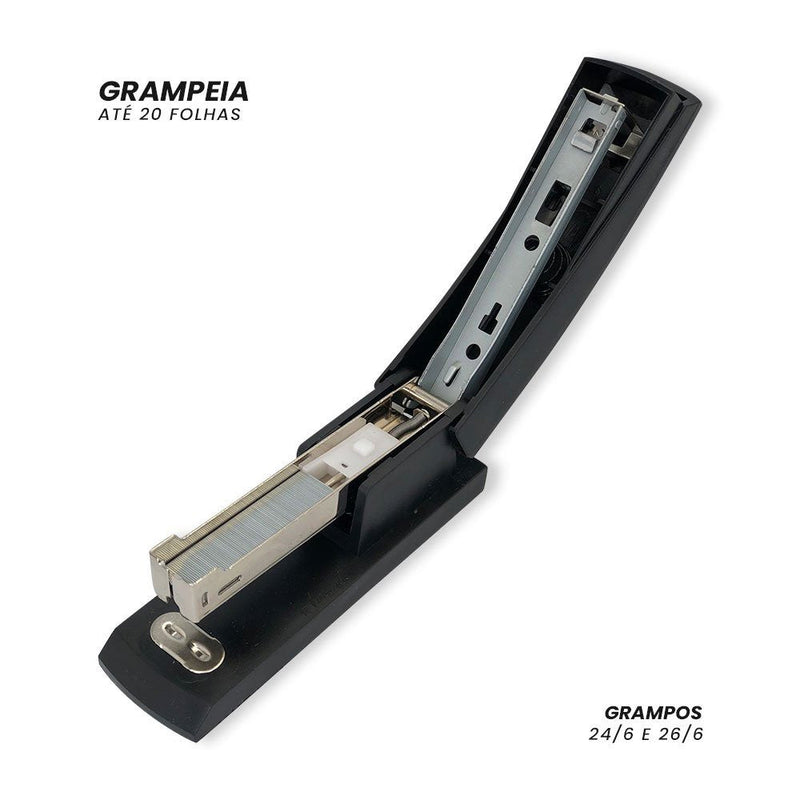 Grampeador de Escritório até 20 Folhas - 26/6 e 24/6 - Presente Park