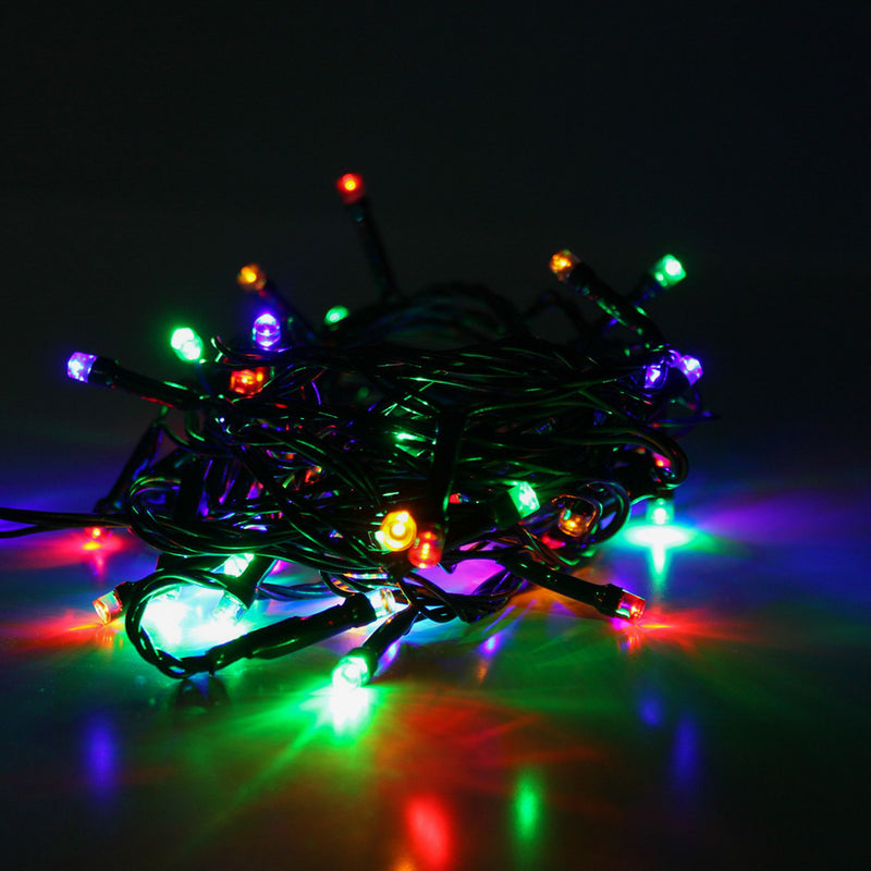 Cordão Pisca Pisca Led 50 Lampadas 5M Formato Pequena Gota 8 Modos 110V Tomada Decoração Natal