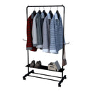 Cabideiro Arara de Roupa Aço Sapateira com Rodinhas para Quarto Closet Vitrine Loja