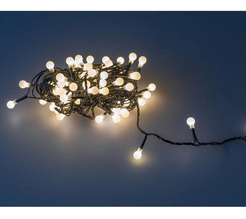 Cordão Pisca Led 40 Bolinhas Branco Quente - Presente Park