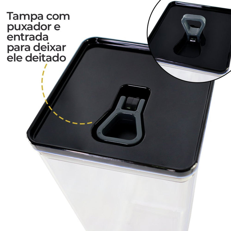 Kit Organizador Hermético Dubai Preto 5 Litros - Presente Park