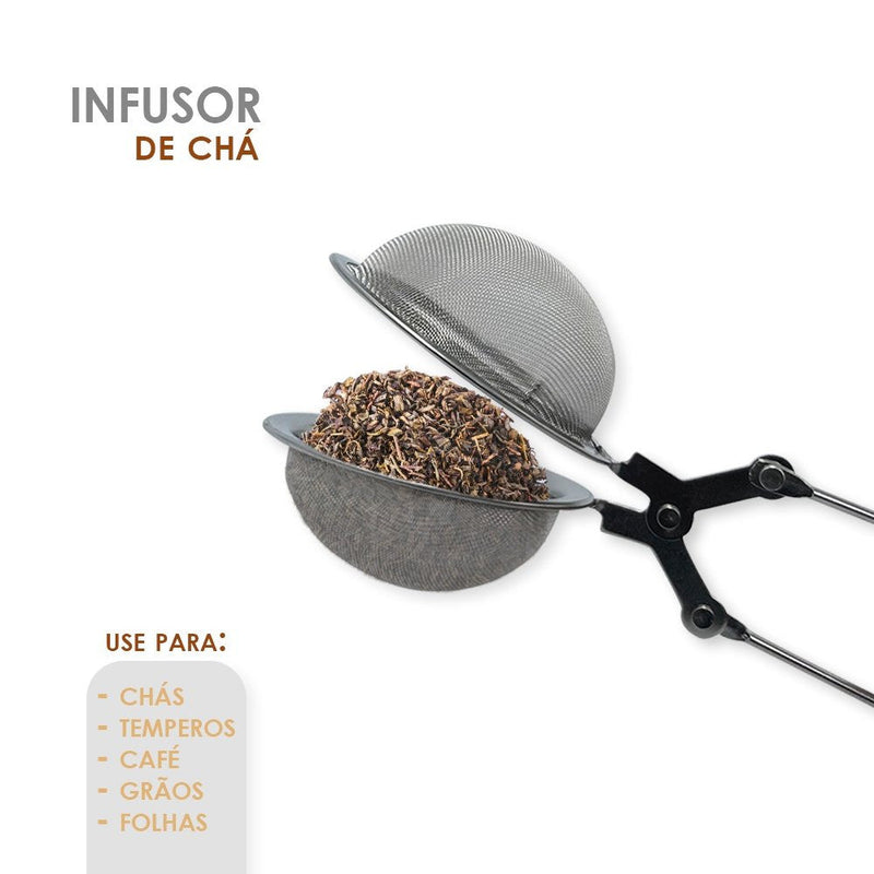 Infusor De Chá Inox Coador Peneira Ervas - Presente Park