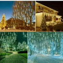 8 Tubos de Luz Led 50cm Iluminação Cascata Efeito Gelo Chuva Natal