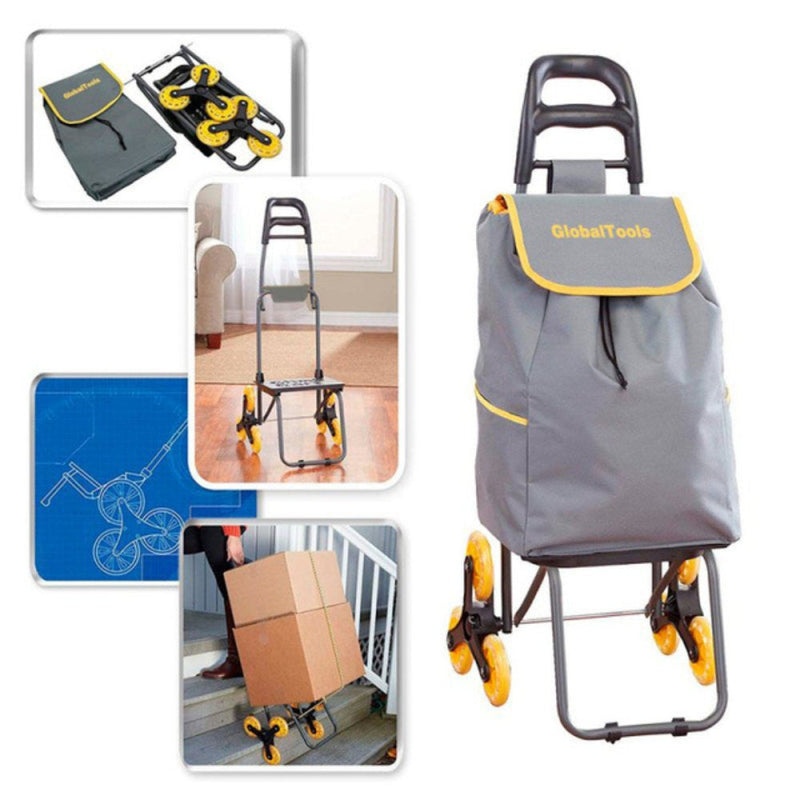 Carrinho de Carga 3 Rodas 40Kg Sobe Escadas - Presente Park