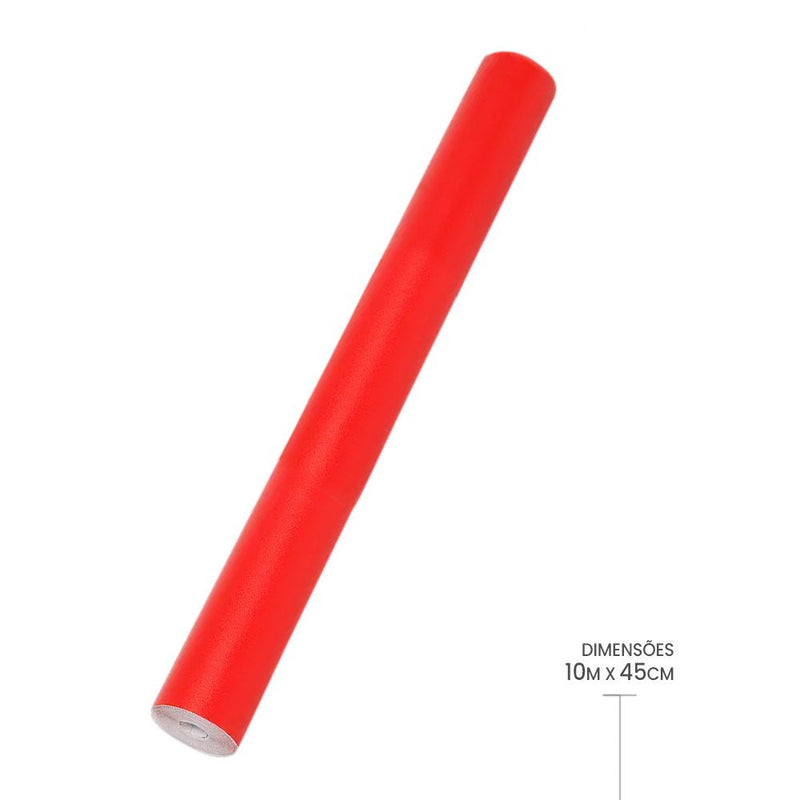 Papel Adesivo Contact Vermelho com 10 Metros - Presente Park