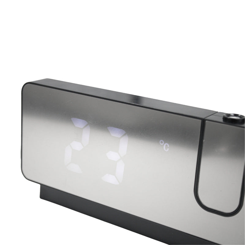 Relogio Alarme LED Espelhado USB Com Projetor de Hora - Presente Park