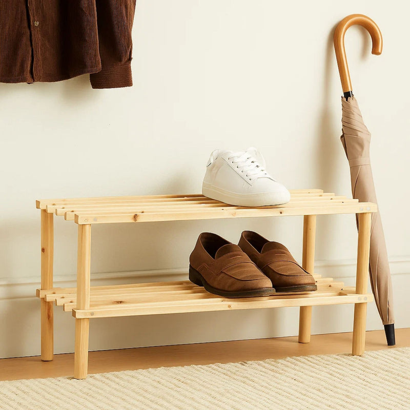 Sapateira em Madeira Pequena Organizador de Sapatos para Hall de Entrada Apartamento Closet