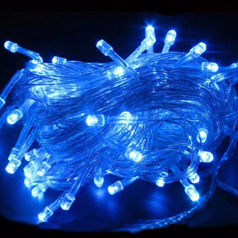 Cordão Pisca Pisca Led 50 Lampadas 5M Pequena Gota 110V 8 Modos Iluminação Luz Natal