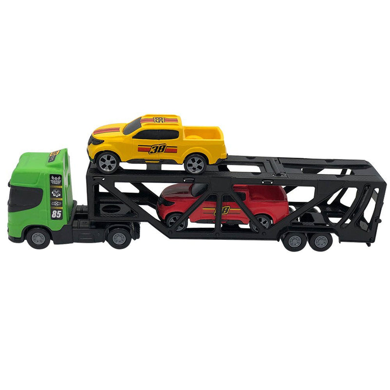 Mini Cegonheiro de Brinquedo com 2 Carrinhos - Verde - Presente Park