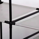 Guarda Roupa Portátil Aberto Arara Desmontável Multifuncional Sapateira de Chão 4 Colunas