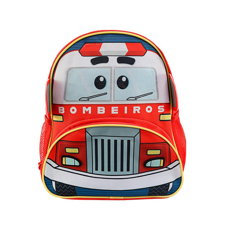 Mochila Infantil Com Alças - Bombeiro - Presente Park