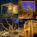 Cordão Pisca Pisca Led Linha 10M Lampadas 8 Modos Fio Crystal Formato Gota Natal Ano Novo