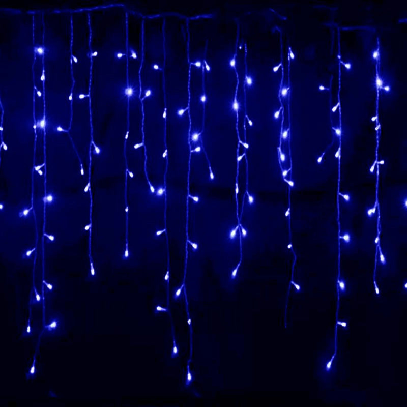 Cordão Pisca Pisca Led Cascata 100L 3M x 70CM 8 Modos 110V Tomada Natal Casamentos Ano Novo Festas